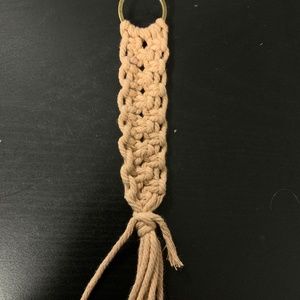 Macrame Dark Red Keychain
